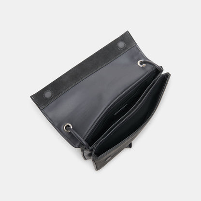 ALICE SHOULDER BAG GUNMETAL SUEDE
