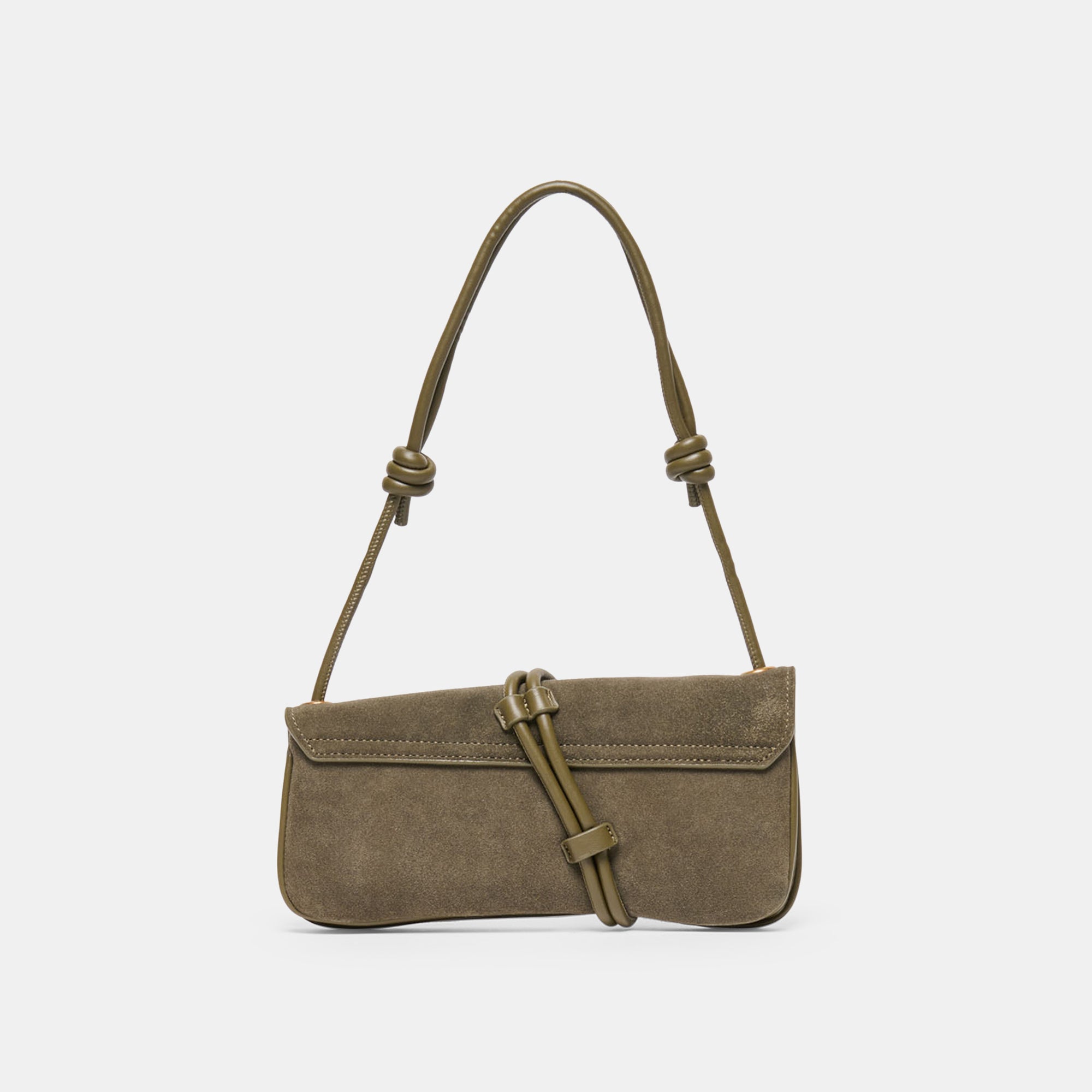 ALICE SHOULDER BAG OLIVE SUEDE
