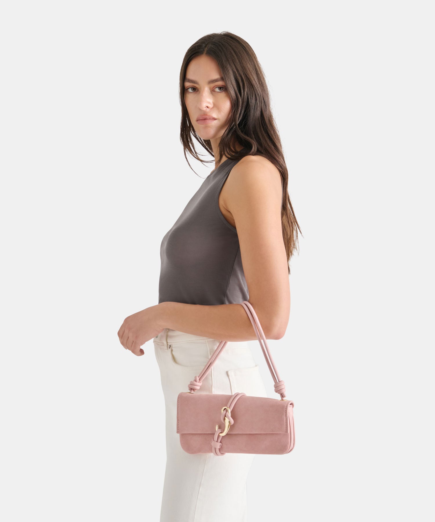 ALICE SHOULDER BAG DAYDREAM PINK SUEDE - view 2