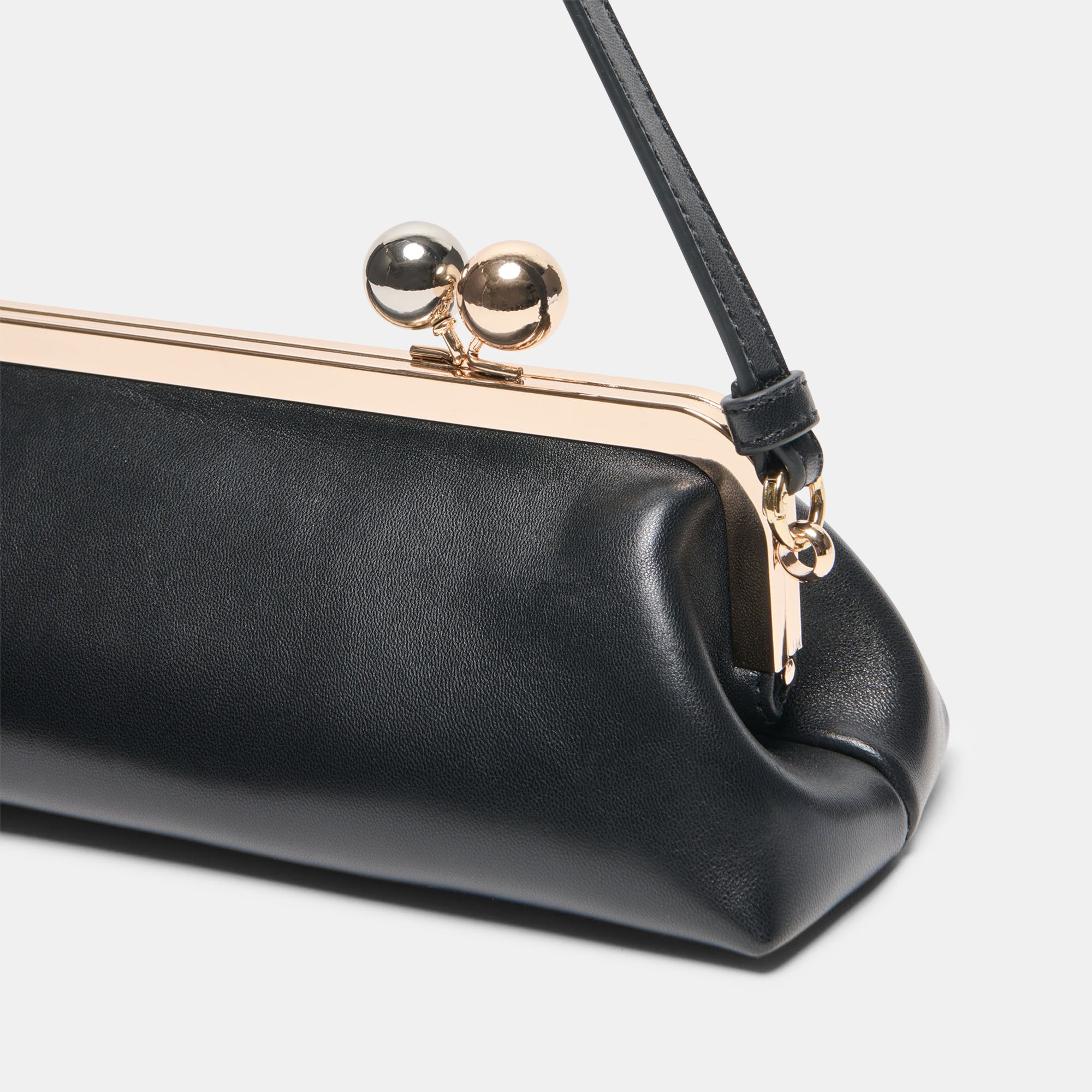 AMBRIAA SHOULDER BAG BLACK LEATHER - view 3
