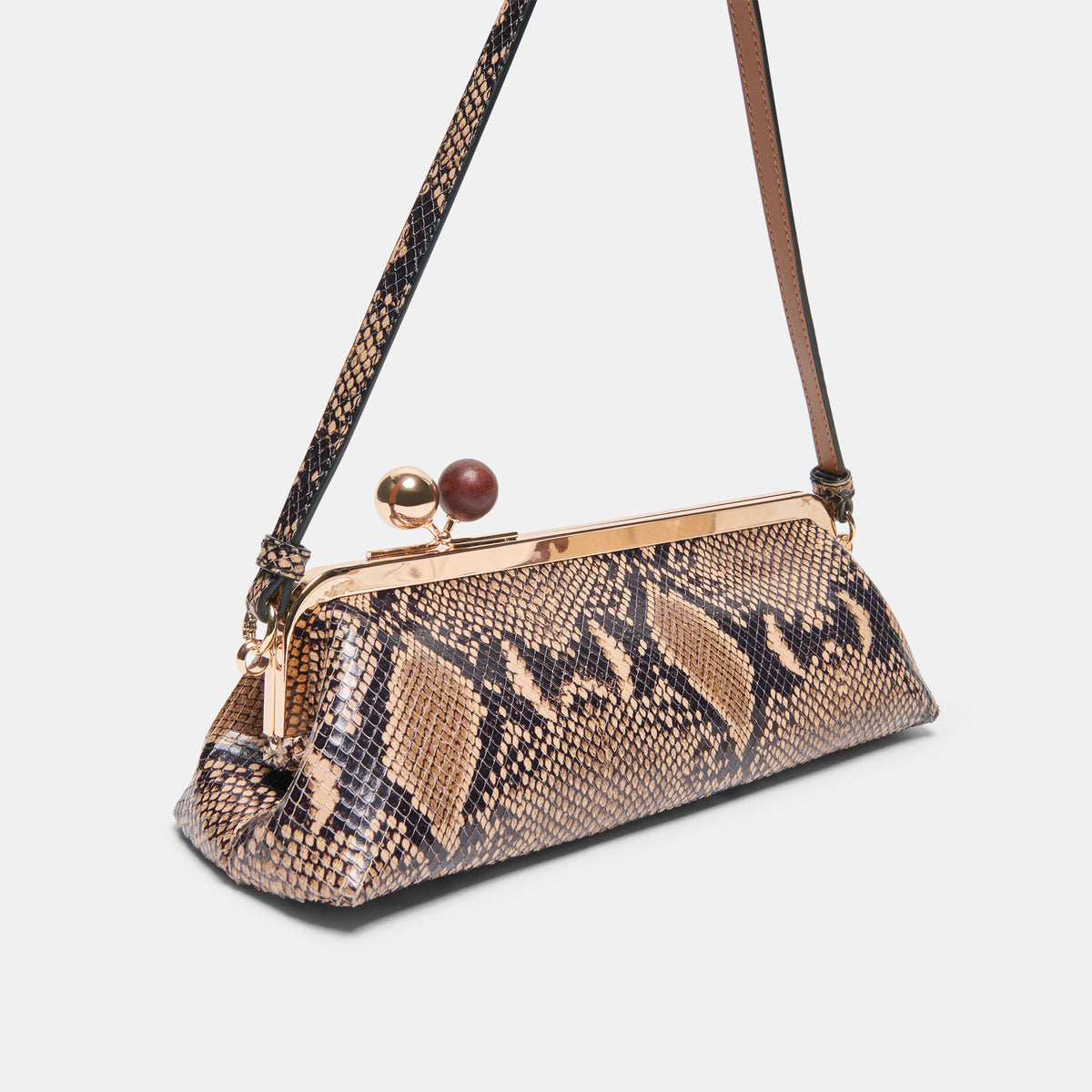 AMBRIAA SHOULDER BAG TAN MULTI SNAKE LEATHER - view 3