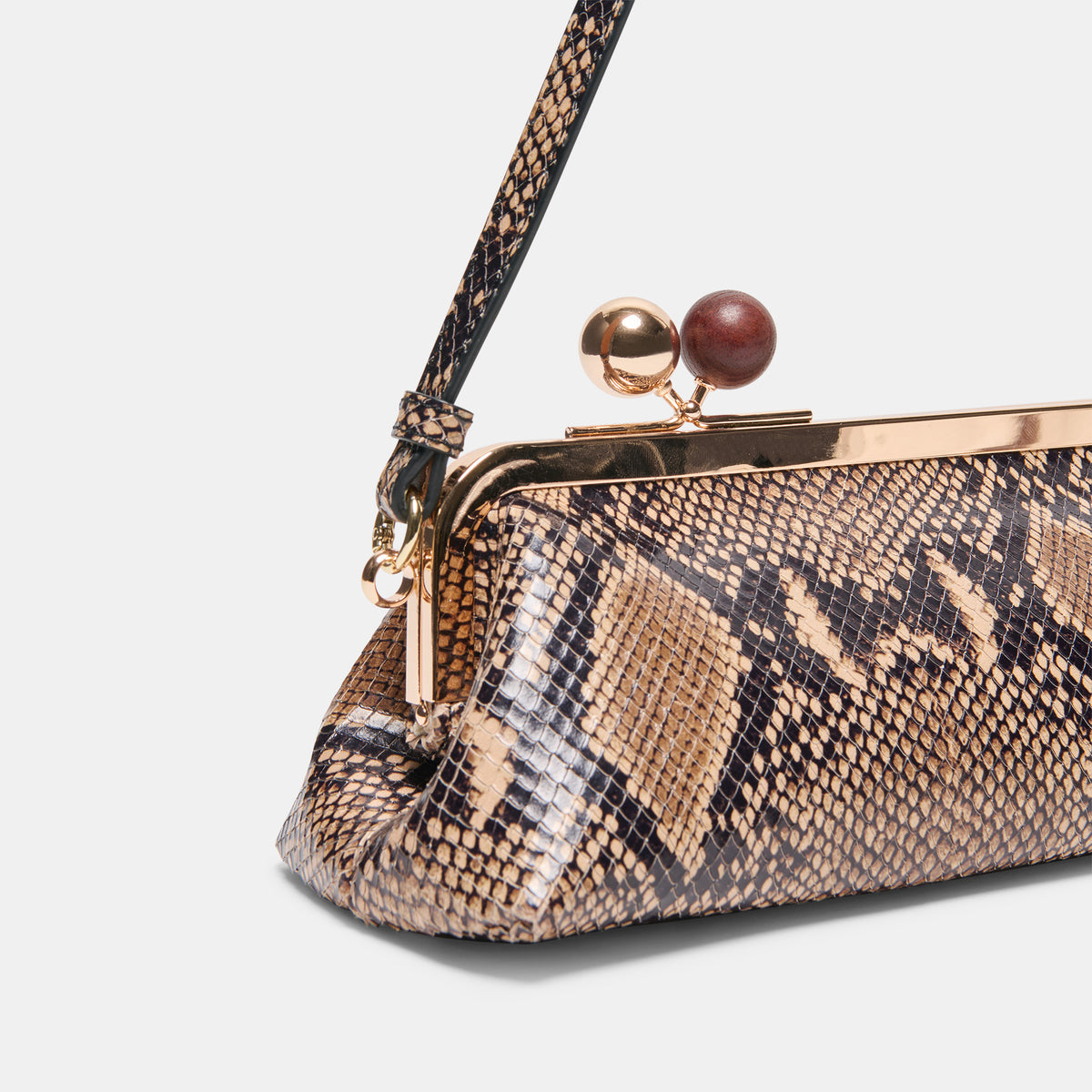 AMBRIAA SHOULDER BAG TAN MULTI SNAKE LEATHER - view 4
