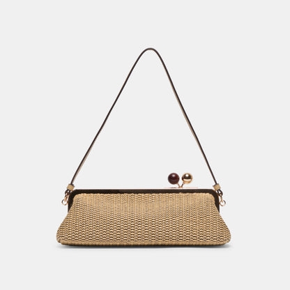 AMBRIAA SHOULDER BAG NATURAL RAFFIA