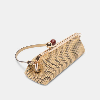 AMBRIAA SHOULDER BAG NATURAL RAFFIA