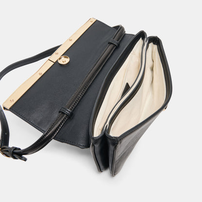 AZURA SHOULDER BAG BLACK LEATHER