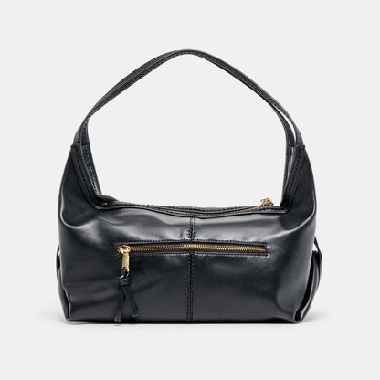 BILLY SHOULDER BAG BLACK LEATHER