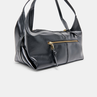 BILLY SHOULDER BAG BLACK LEATHER