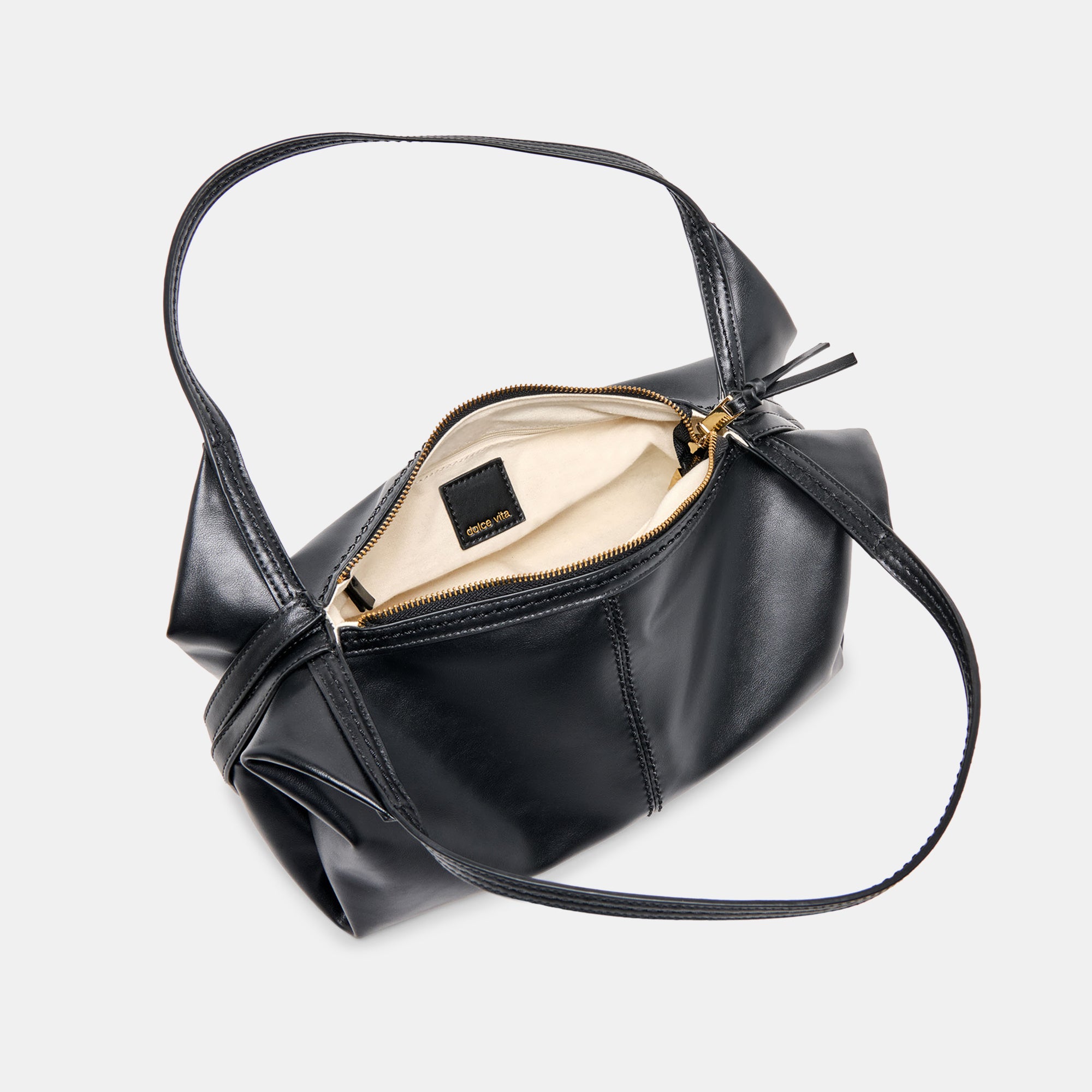 BILLY SHOULDER BAG BLACK LEATHER