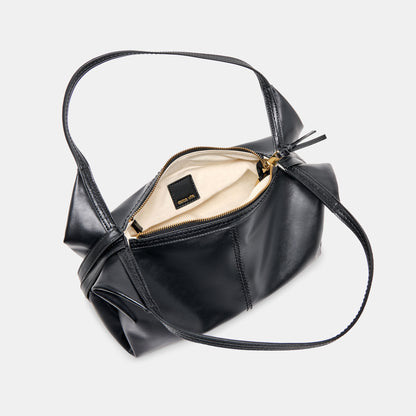 BILLY SHOULDER BAG BLACK LEATHER