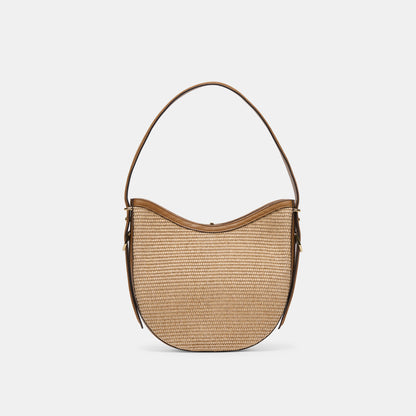 BREE SHOULDER BAG TAN WOVEN RAFFIA