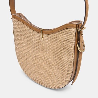 BREE SHOULDER BAG TAN WOVEN RAFFIA