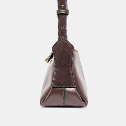 DEVYN SHOULDER BAG ESPRESSO LEATHER