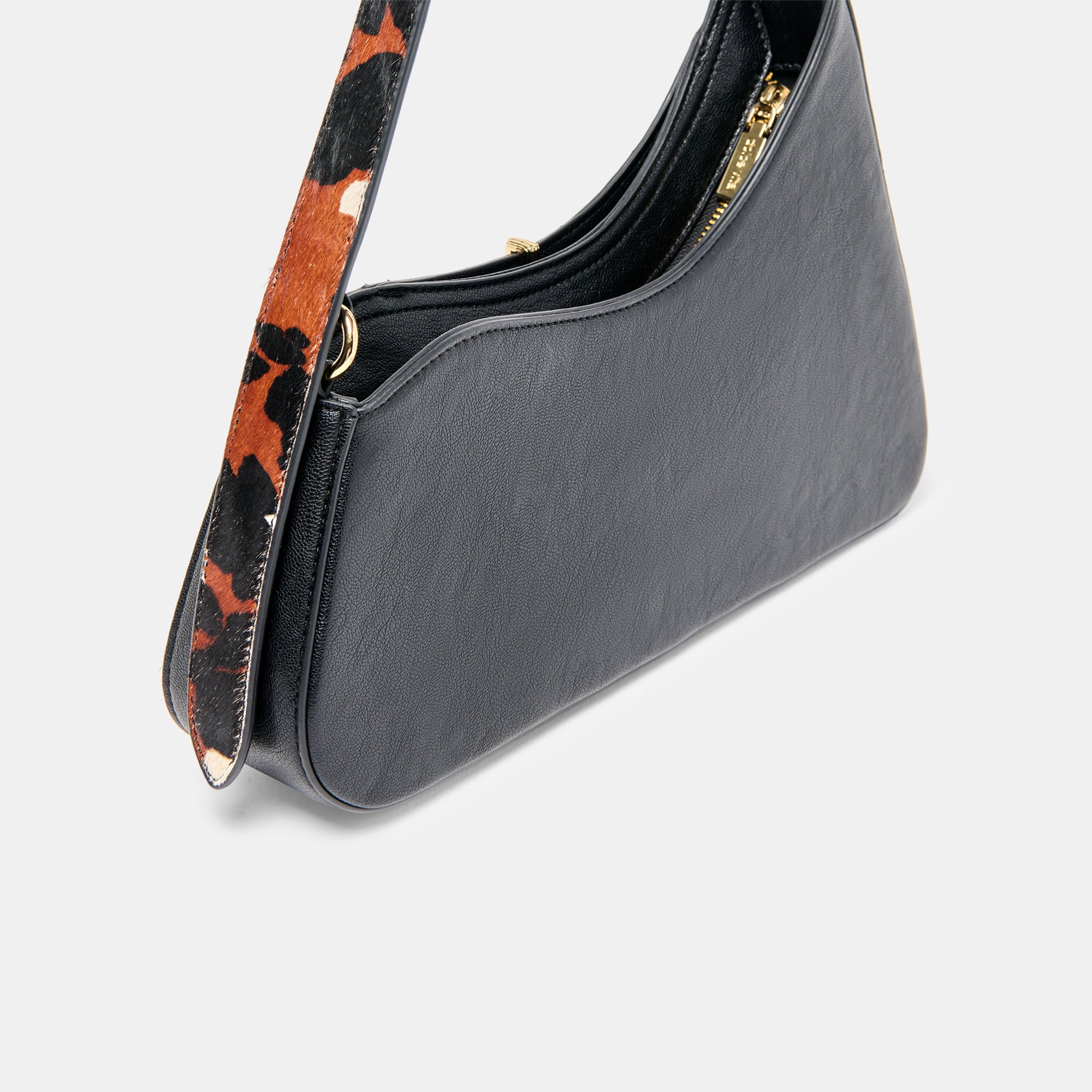 PRYA SHOULDER BAG BROWN PRINTED CALF HAIR