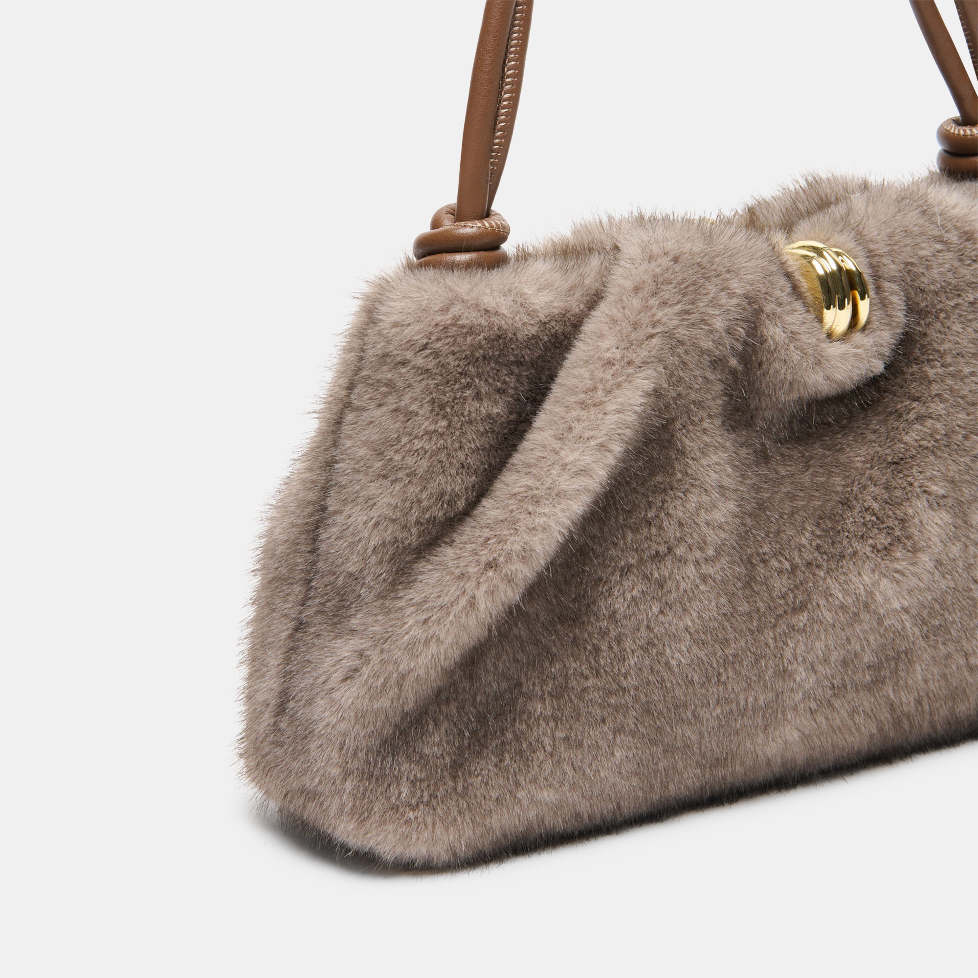 RAVEL SHOULDER BAG GREY FAUX FUR - view 3