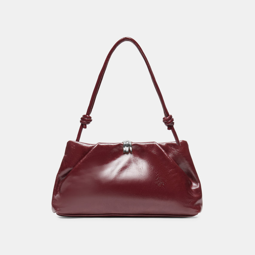 RAVEL SHOULDER BAG OXBLOOD PATENT LEATHER
