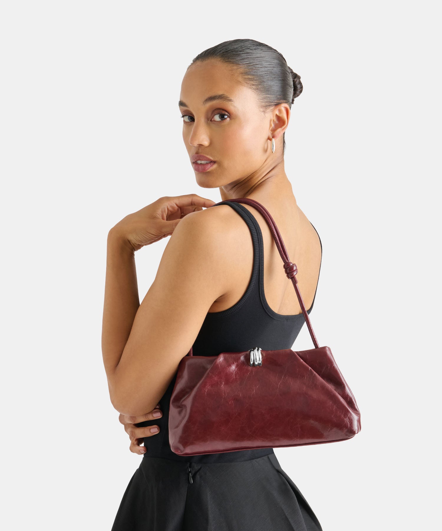 RAVEL SHOULDER BAG OXBLOOD PATENT LEATHER - view 2