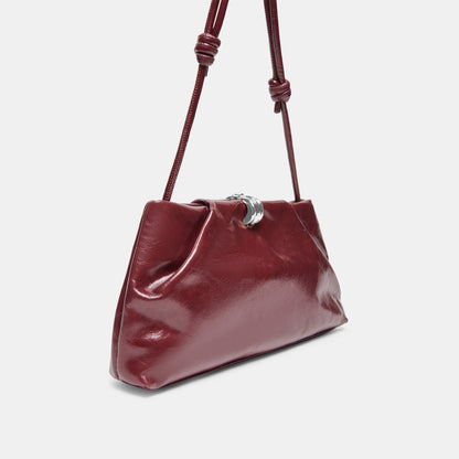 RAVEL SHOULDER BAG OXBLOOD PATENT LEATHER