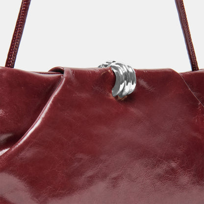 RAVEL SHOULDER BAG OXBLOOD PATENT LEATHER