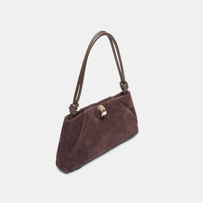 RAVEL SHOULDER BAG CHOCOLATE SUEDE