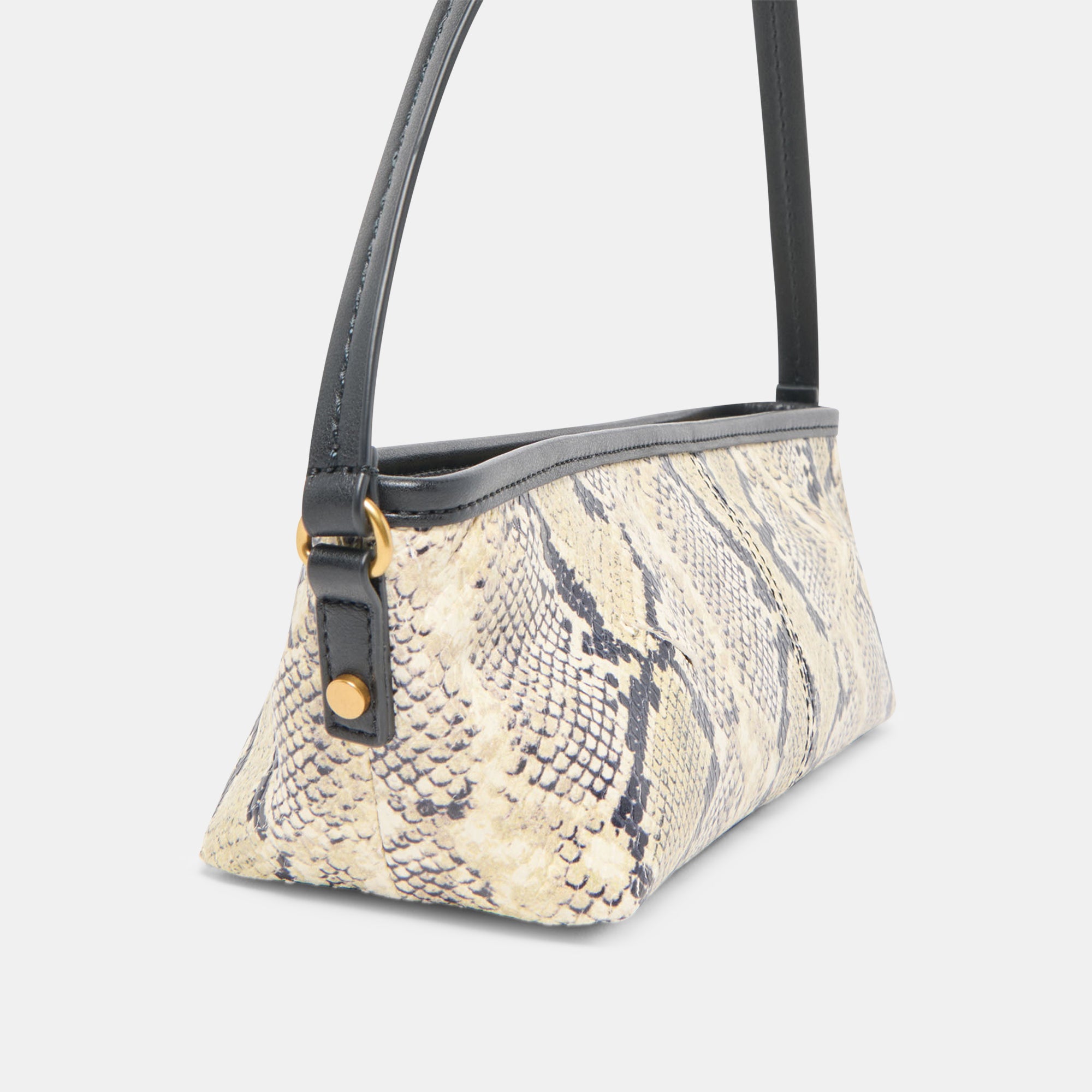 SAVAII SHOULDER BAG BLACK WHITE SNAKE STELLA