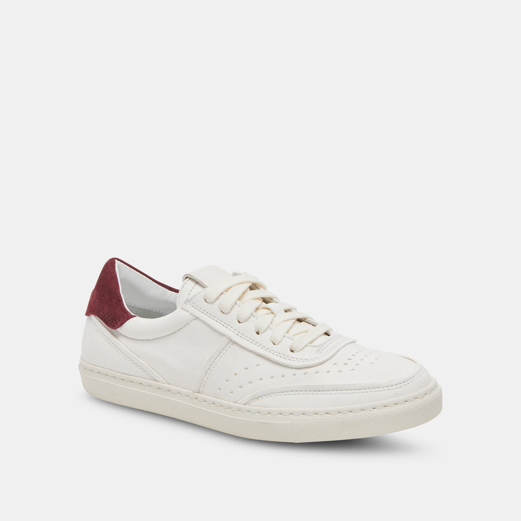 BODEN SNEAKERS WHITE MAROON LEATHER - image 2