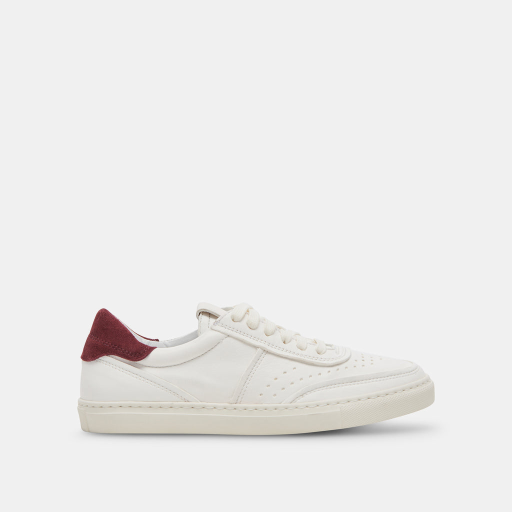 BODEN SNEAKERS WHITE MAROON LEATHER - image 1