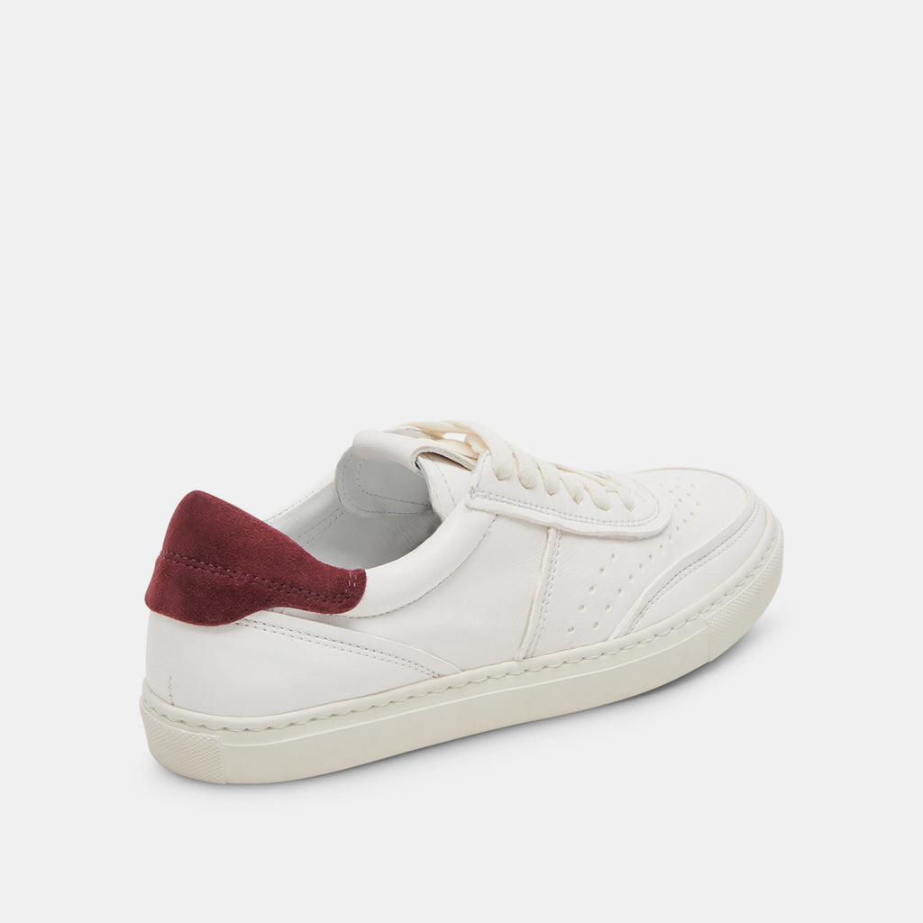 BODEN SNEAKERS WHITE MAROON LEATHER - image 3