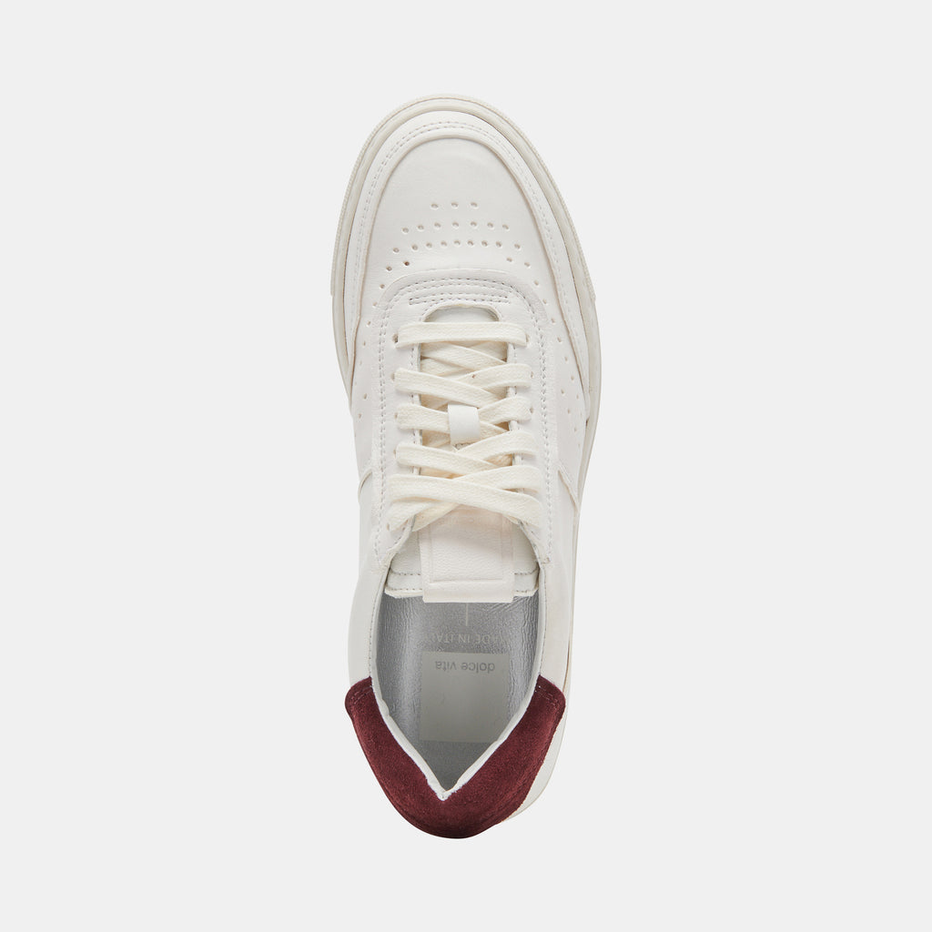 BODEN SNEAKERS WHITE MAROON LEATHER - image 8