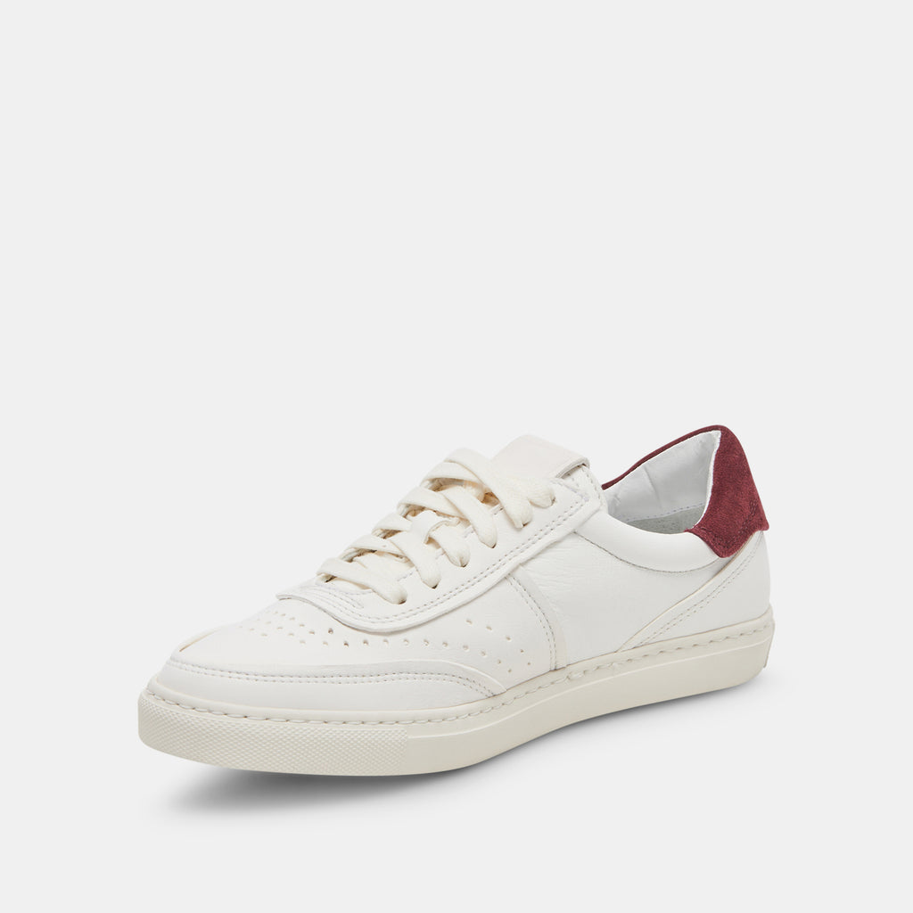 BODEN SNEAKERS WHITE MAROON LEATHER - image 4