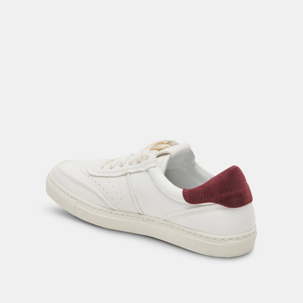BODEN SNEAKERS WHITE MAROON LEATHER - image 5