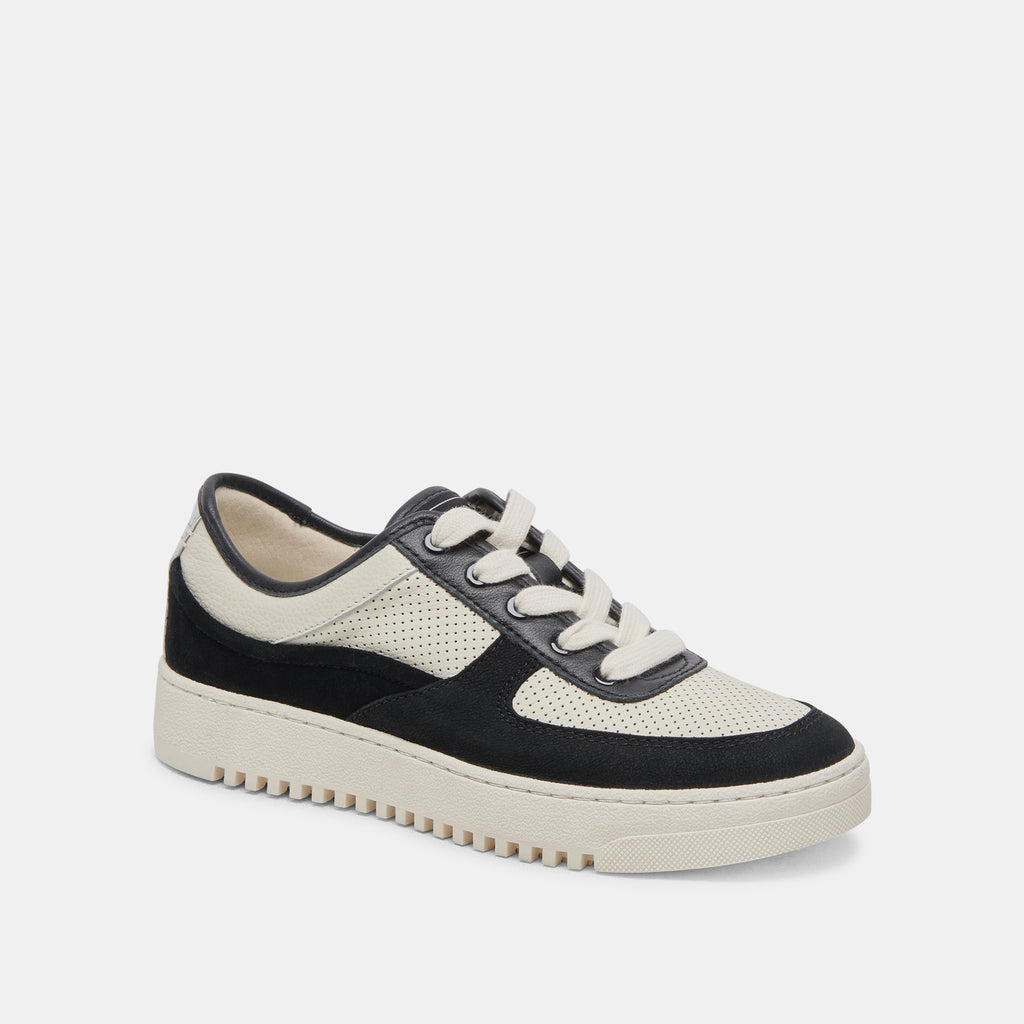 CYRIL SNEAKERS BLACK WHITE LEATHER - image 2