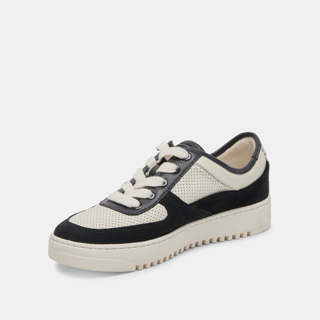 CYRIL SNEAKERS BLACK WHITE LEATHER - image 6