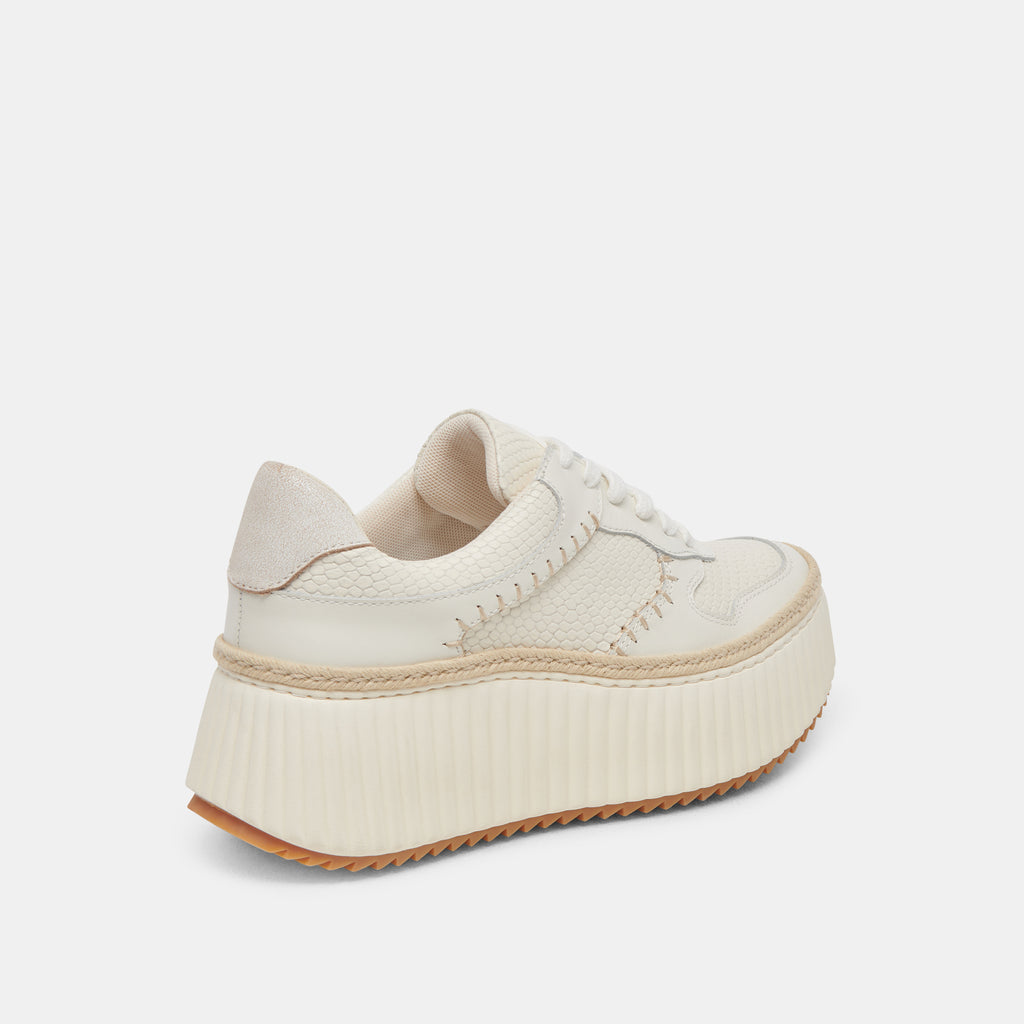 DANDI SNEAKERS OFF WHITE EMBOSSED LEATHER - image 3