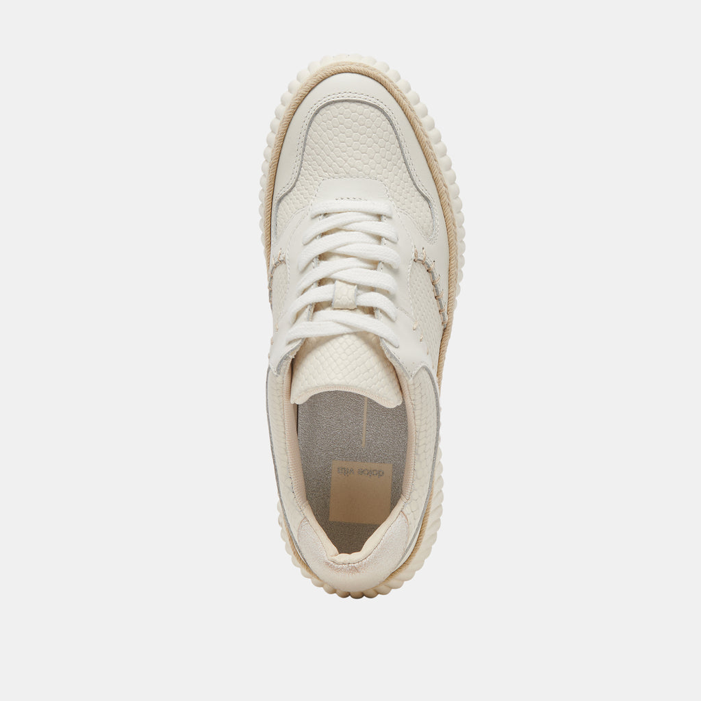 DANDI SNEAKERS OFF WHITE EMBOSSED LEATHER - image 8