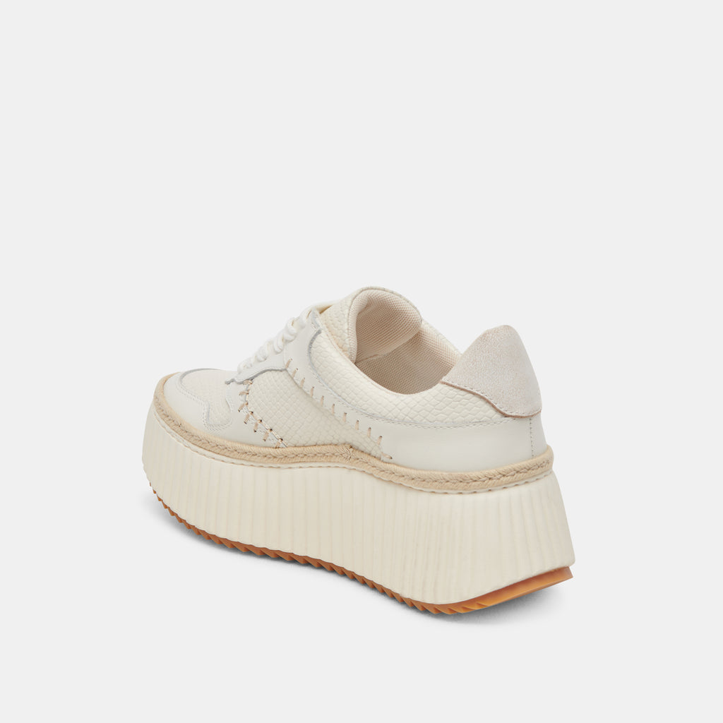 DANDI SNEAKERS OFF WHITE EMBOSSED LEATHER - image 5