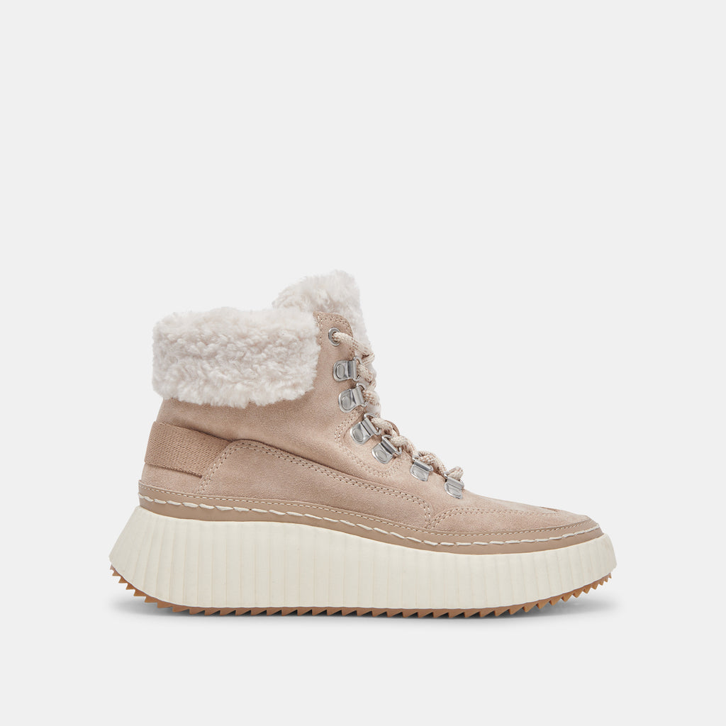 DEBBIE PLUSH SNEAKERS TAUPE SUEDE – Dolce Vita
