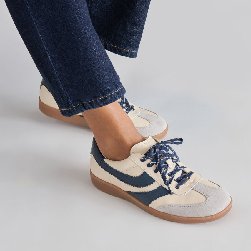 MERIT SNEAKERS WHITE NAVY LEATHER