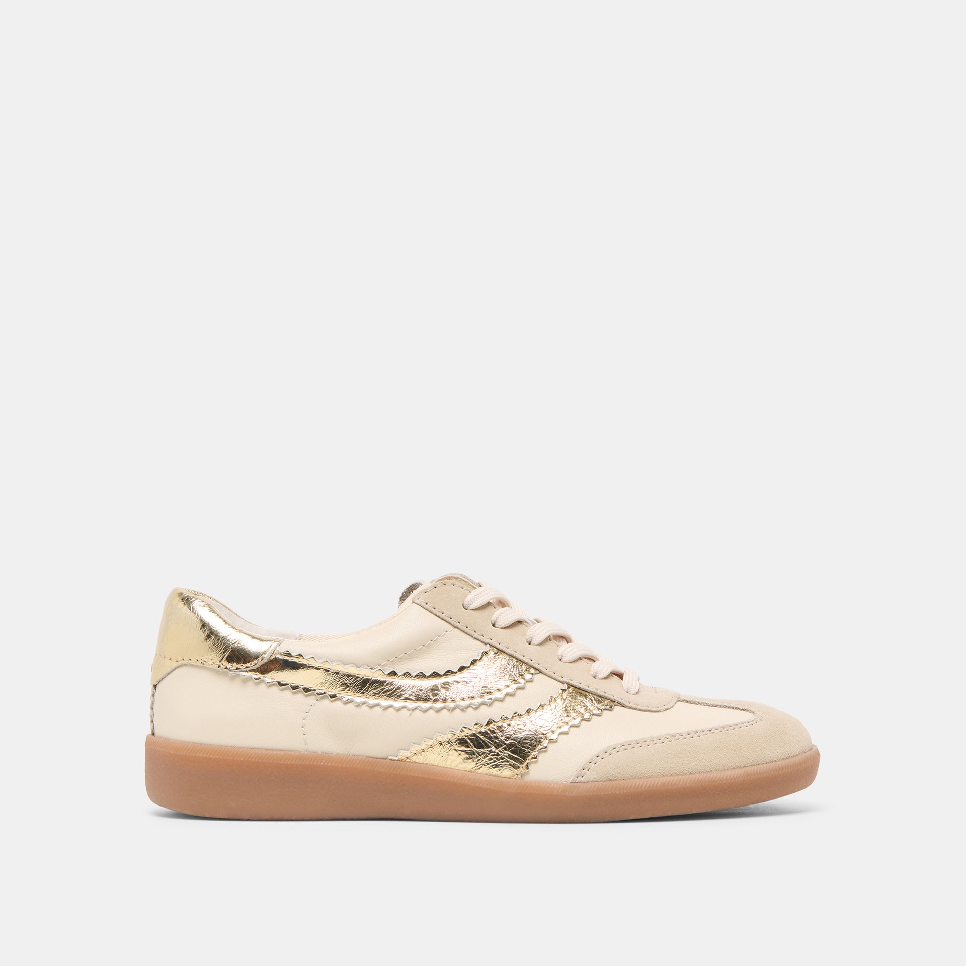 Merit White Gold Leather Sneakers Dolce Vita