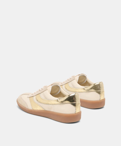 MERIT SNEAKERS WHITE GOLD LEATHER