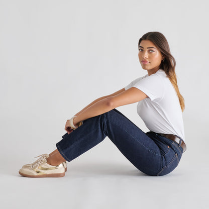 MERIT SNEAKERS WHITE GOLD LEATHER