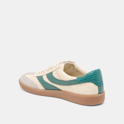MERIT SNEAKERS WHITE GREEN LEATHER