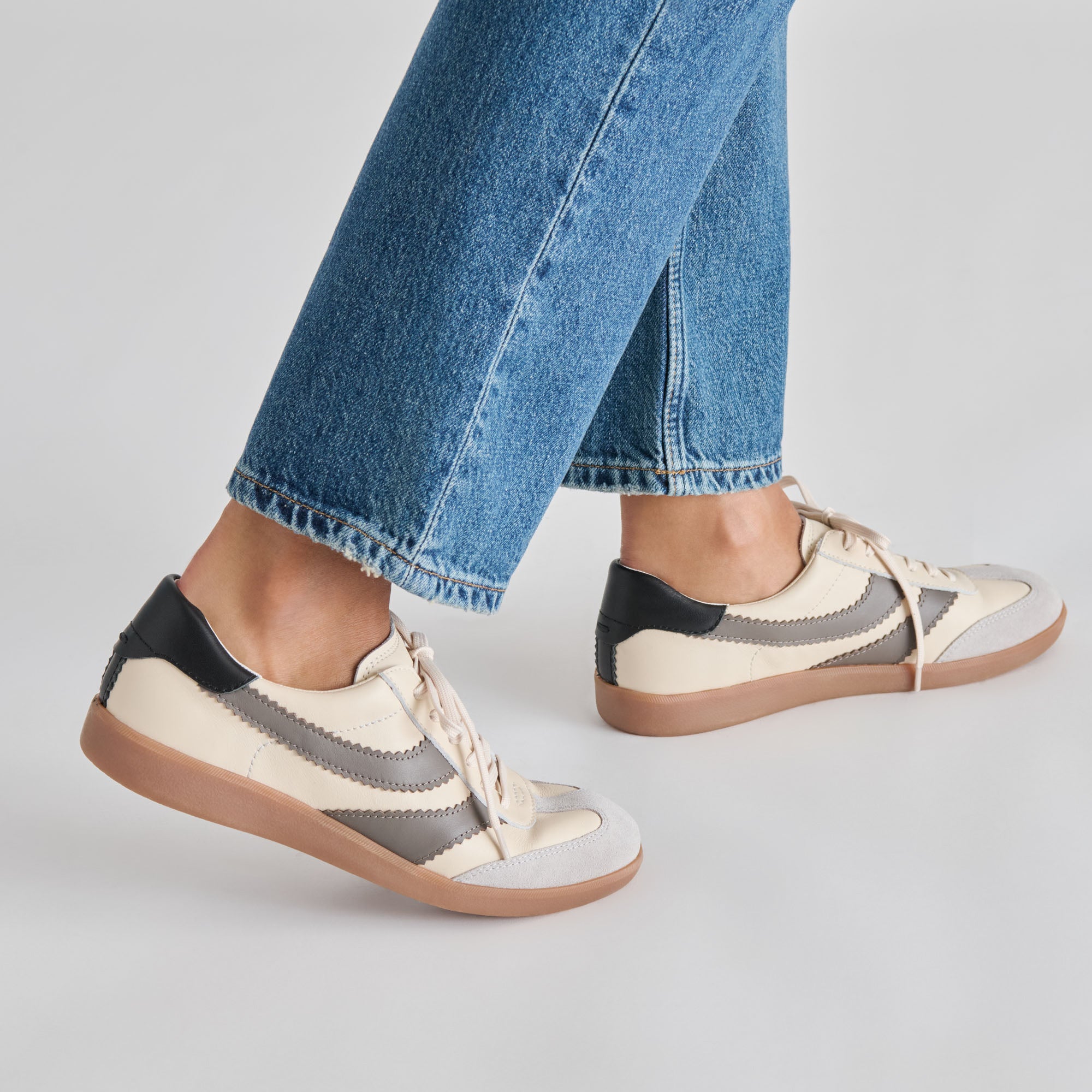 MERIT SNEAKERS WHITE GREY LEATHER