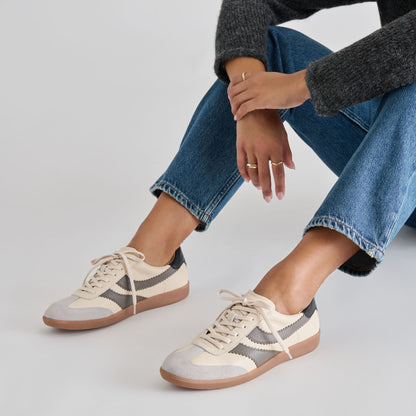 MERIT SNEAKERS WHITE GREY LEATHER