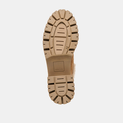 MILZA PLUSH LOAFERS LT BROWN SUEDE