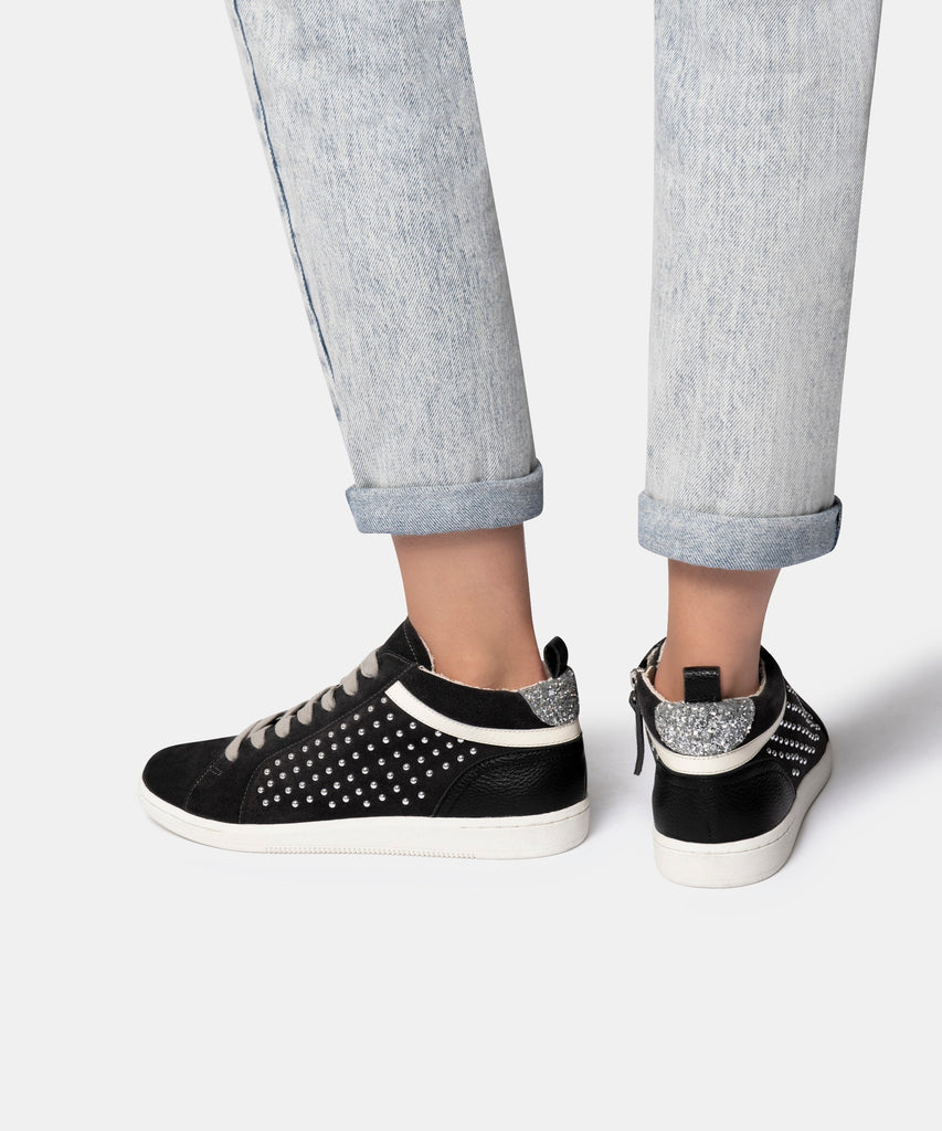 NIKKO SNEAKERS IN ANTHRACITE STUDDED SUEDE -   Dolce Vita - image 2