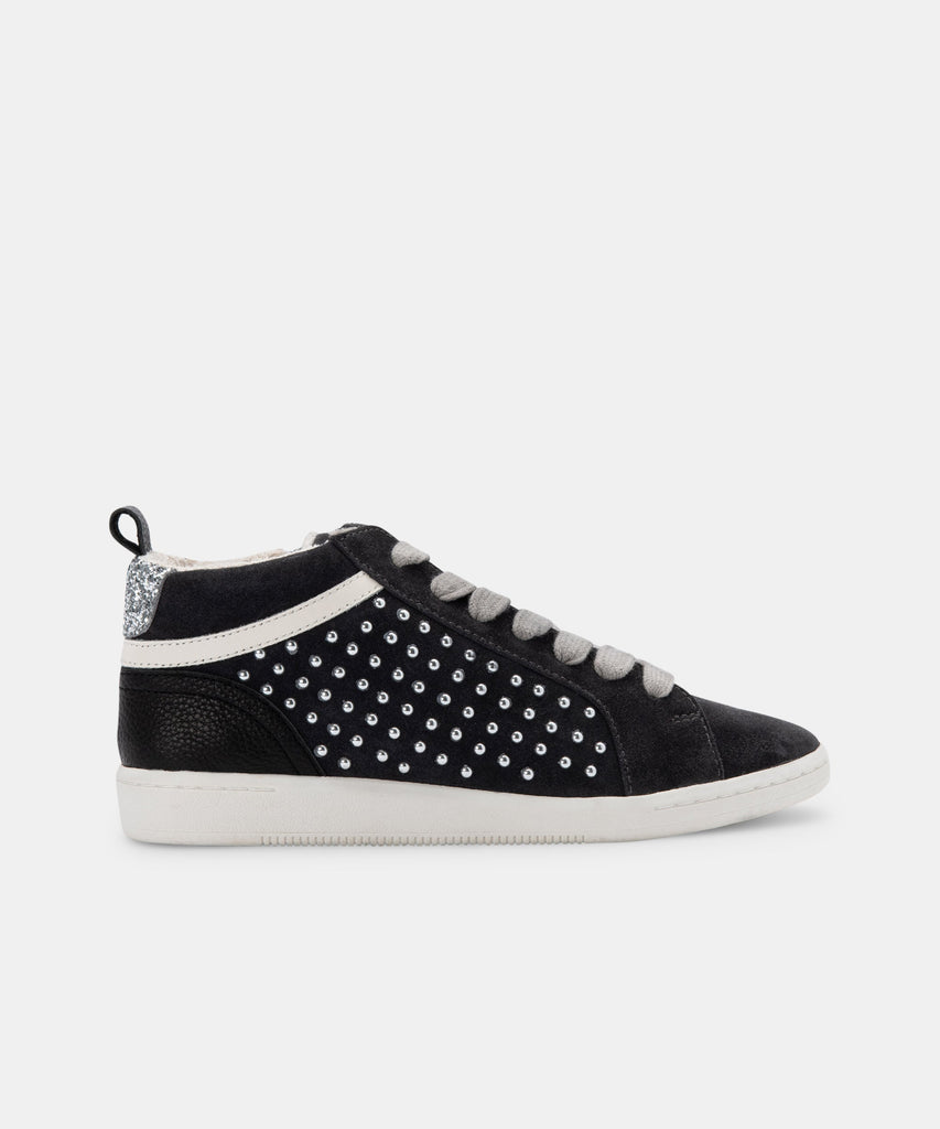 NIKKO SNEAKERS IN ANTHRACITE STUDDED SUEDE -   Dolce Vita - image 1