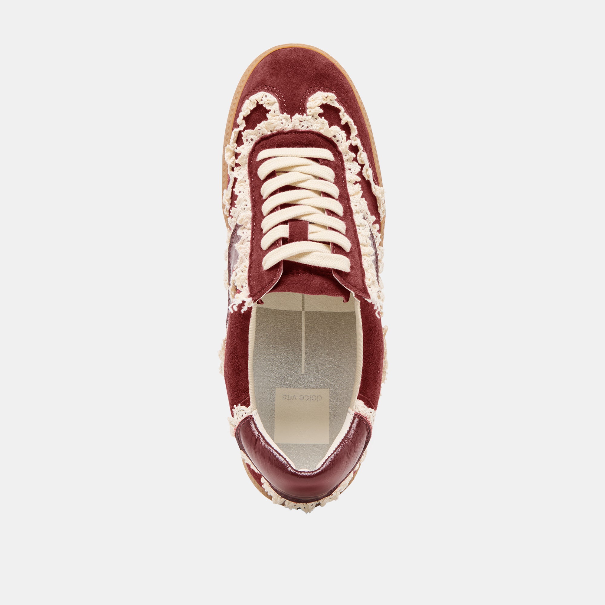NOTICE LACE SNEAKERS OXBLOOD SUEDE