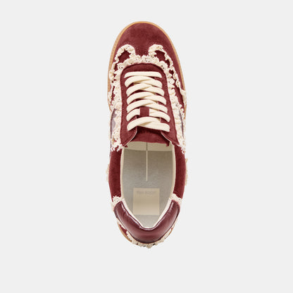 NOTICE LACE SNEAKERS OXBLOOD SUEDE