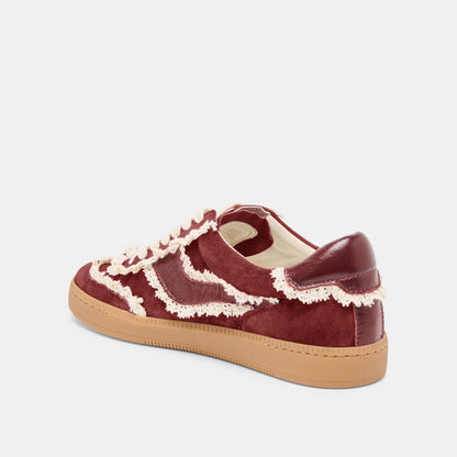 NOTICE LACE SNEAKERS OXBLOOD SUEDE