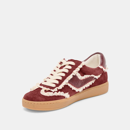NOTICE LACE SNEAKERS OXBLOOD SUEDE